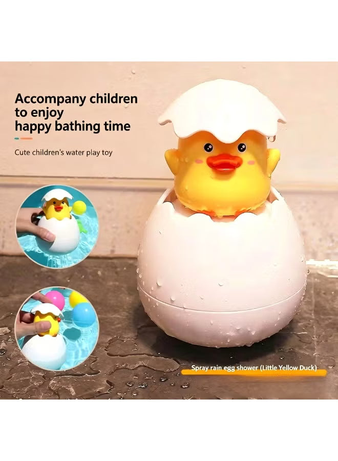 Yellow Duck Bath Sprinkler Toy, Baby Bathroom Water Play Shower Toy