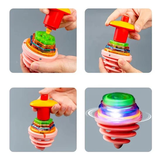 2in1 Spinning Top AND Flying Discs Launcher Play Set