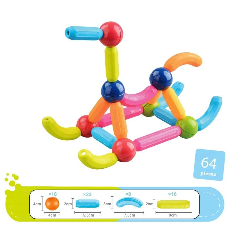 Magnetic building blocks-64PCS