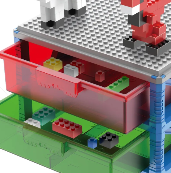 Lego Blocks With 2-Drawer Storage 600 Pieces