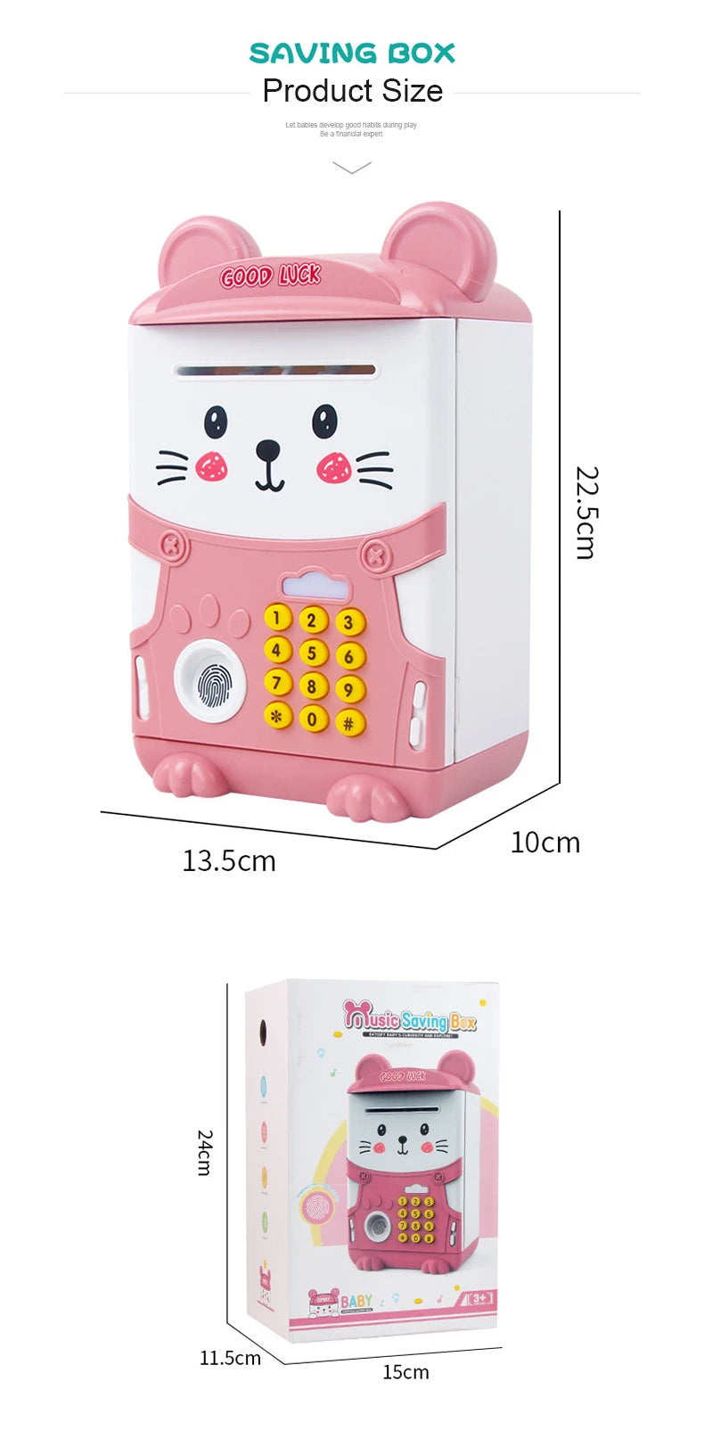 Musical Money Saving Box with Fingerprint Sensor