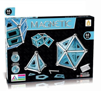 3D Crystal Magnetic Building Blocks Puzzle 66 Pieces