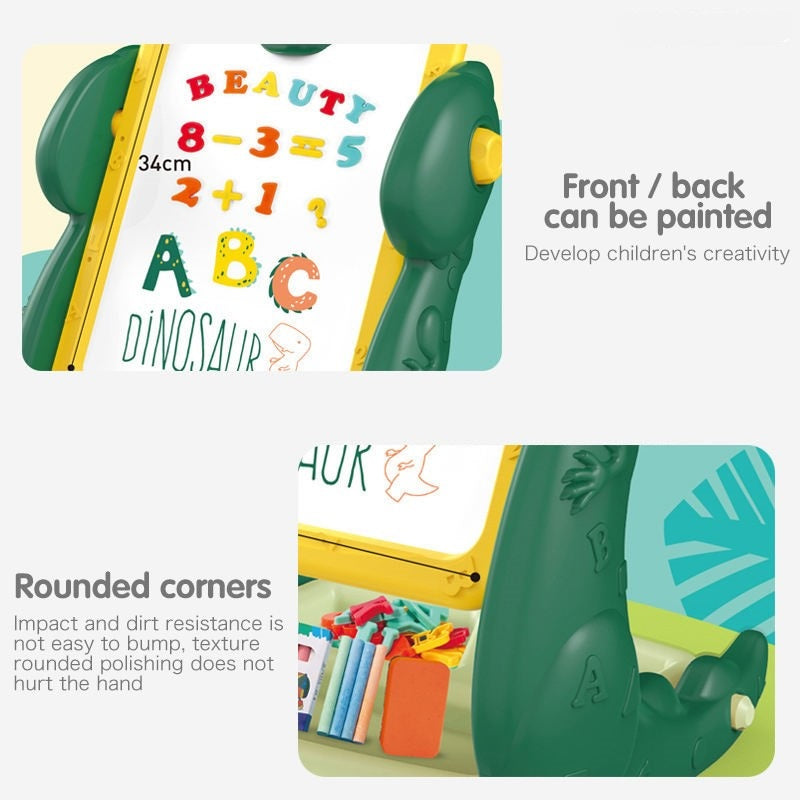 3-in-1 Easel (Black Board and White Board) – Dino