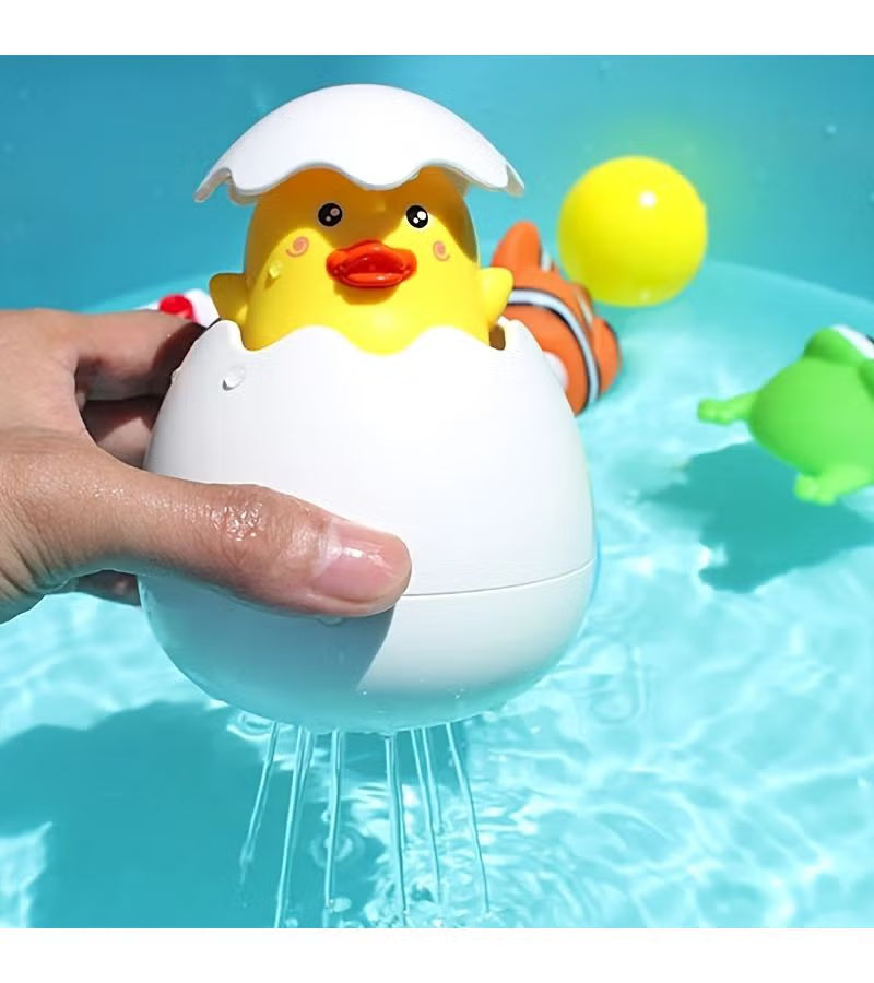 Yellow Duck Bath Sprinkler Toy, Baby Bathroom Water Play Shower Toy