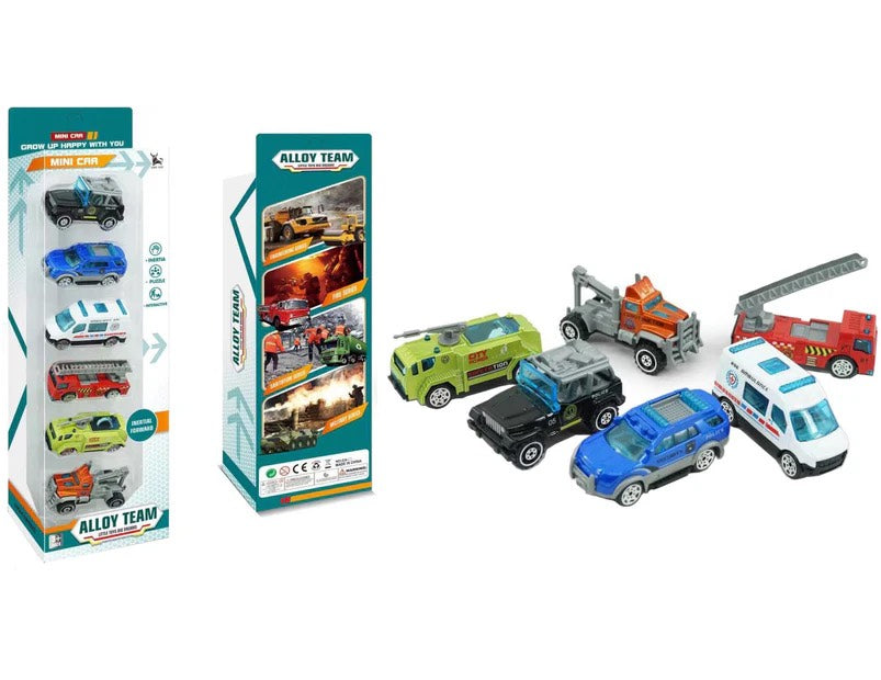 Mini Alloy Team Car Set (6 pieces)
