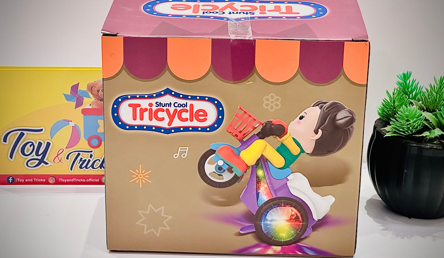 Electric Stunt Bike Toy Kids Music Tricycle