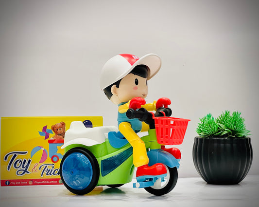 Electric Stunt Bike Toy Kids Music Tricycle