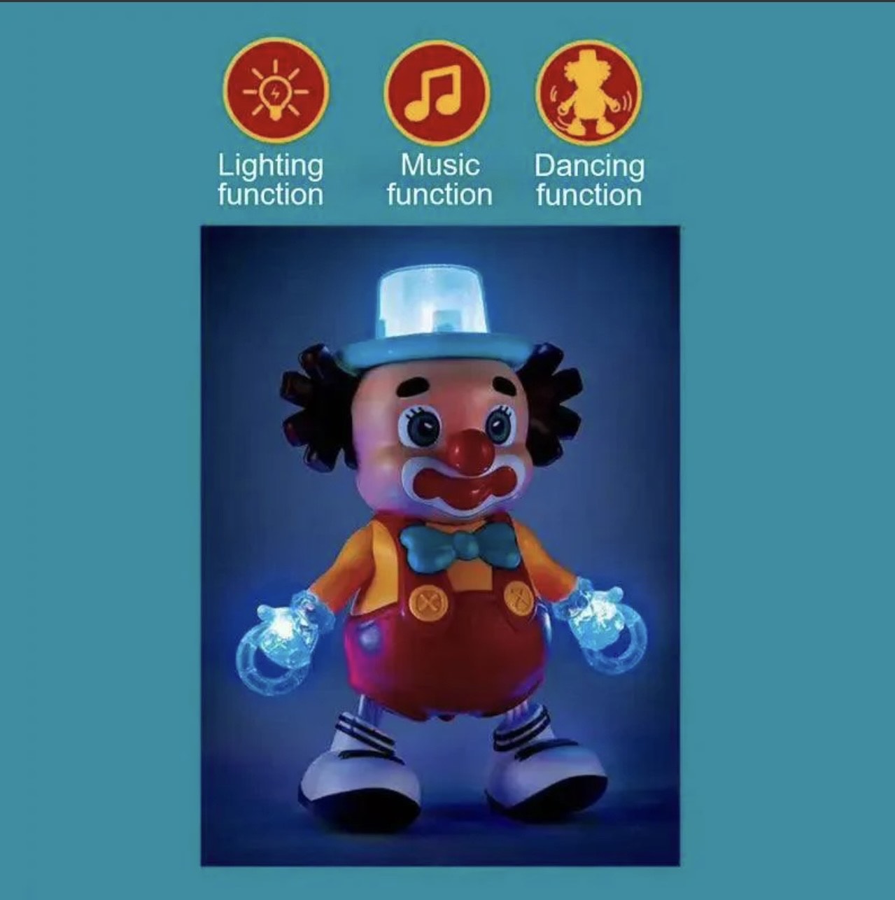 Dancing Clown Joker with Music Flashing Lights Toy