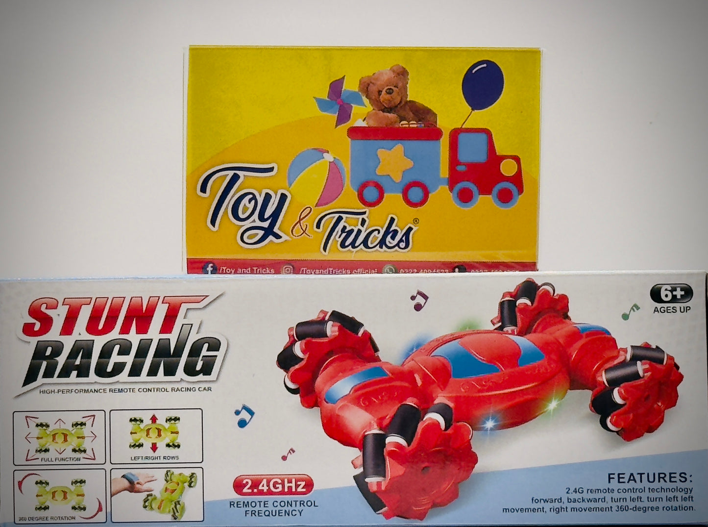 Stunt racing watch car