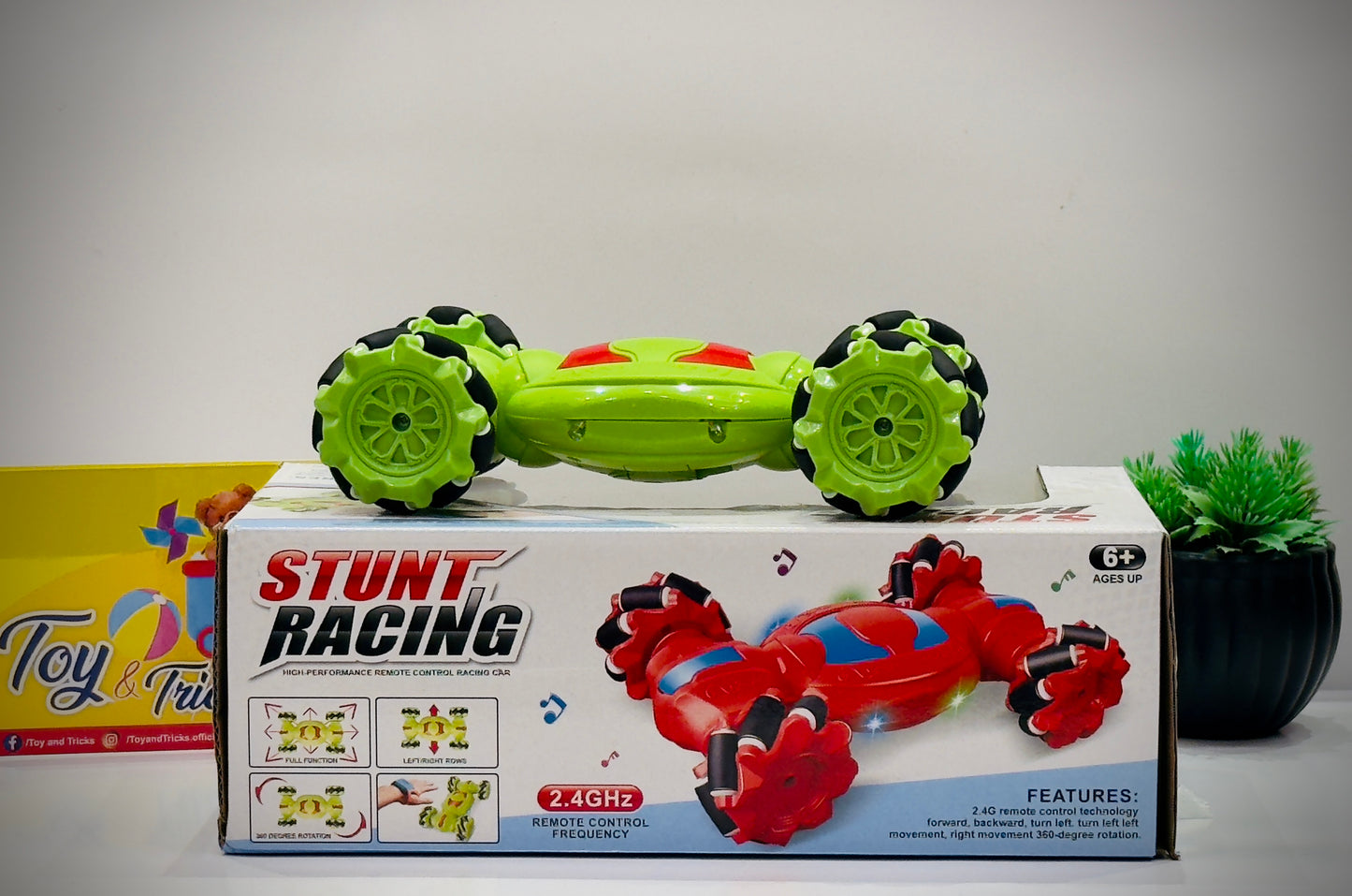 Stunt racing watch car