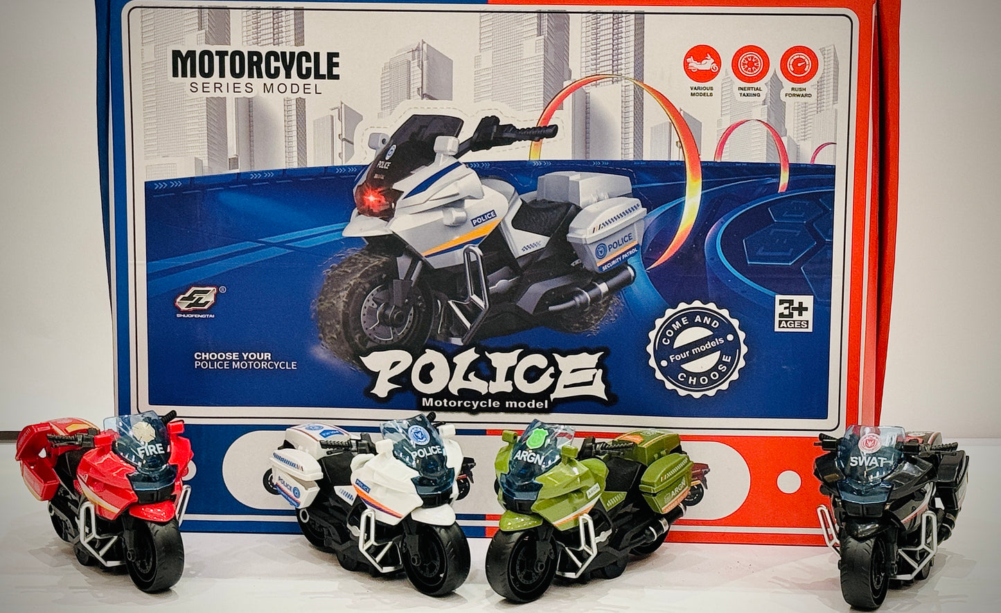 Police Fire Motorcycles Toy - 1pc