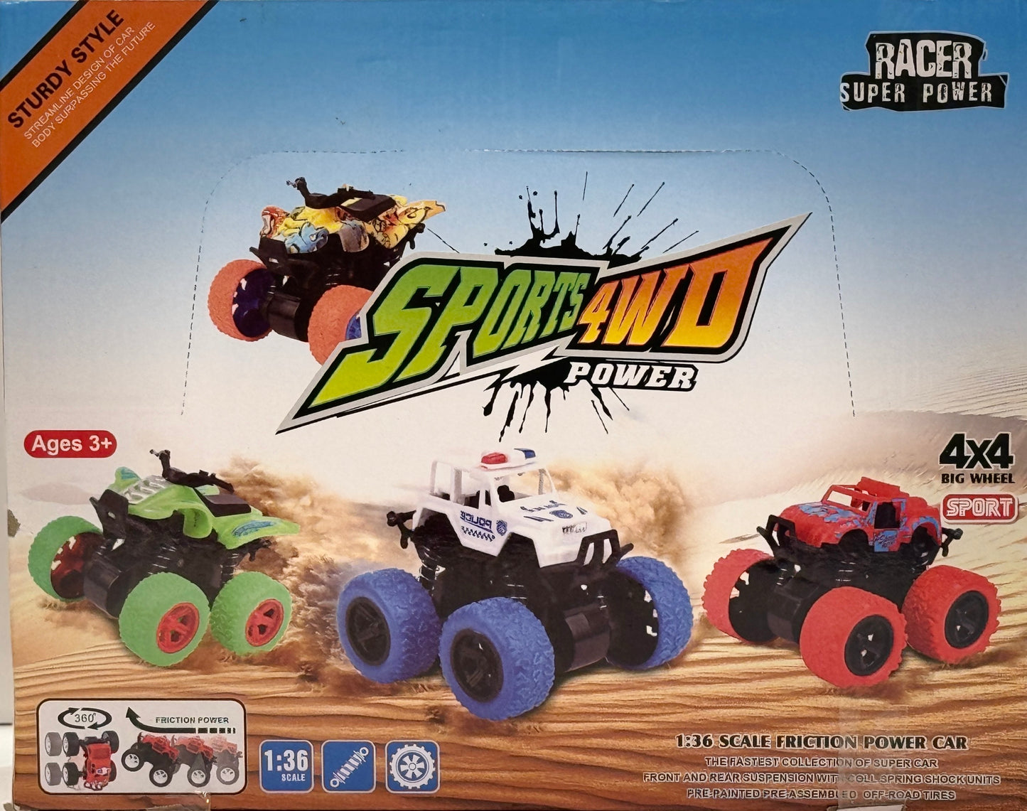 Friction Monster Trucks ( One Piece Only)