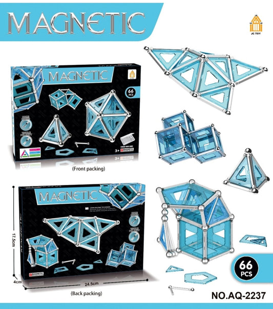 3D Crystal Magnetic Building Blocks Puzzle 66 Pieces