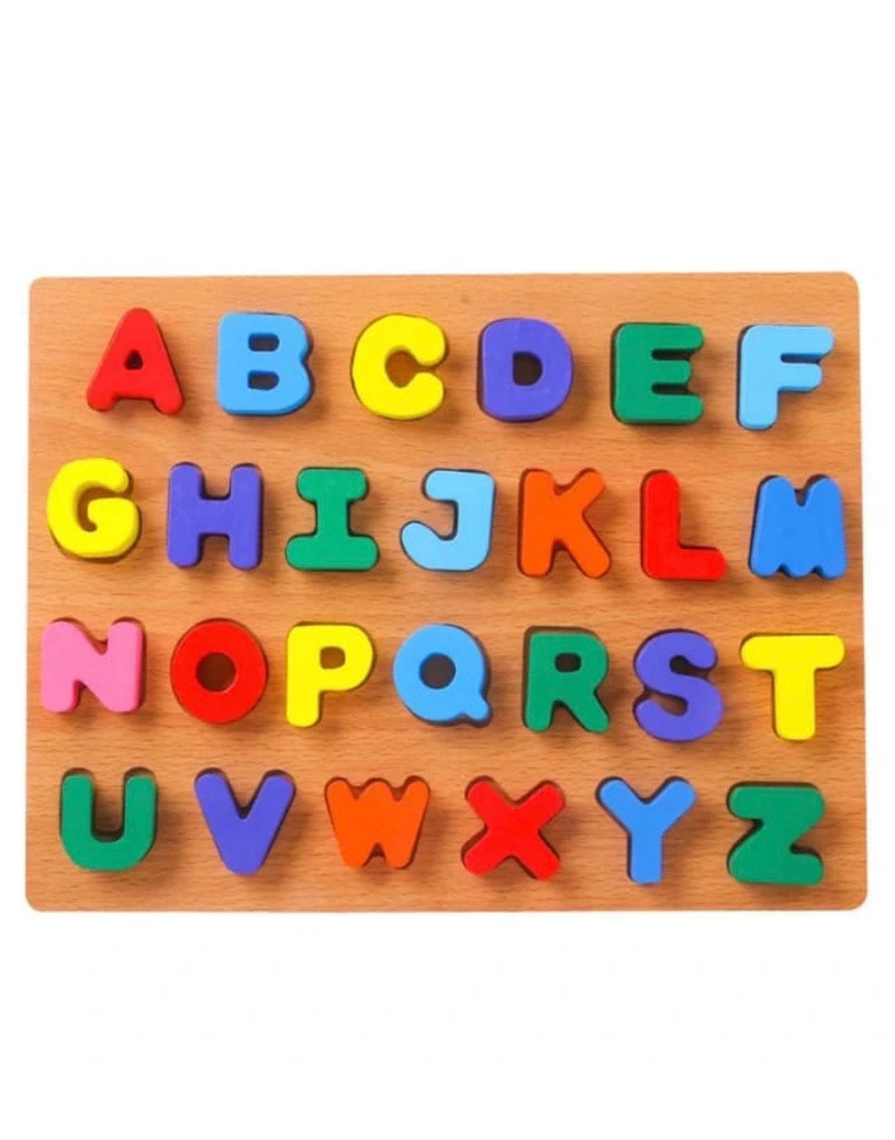 Wooden 3d Colorful Alphabets,Numbers & Shapes Sorting Boards