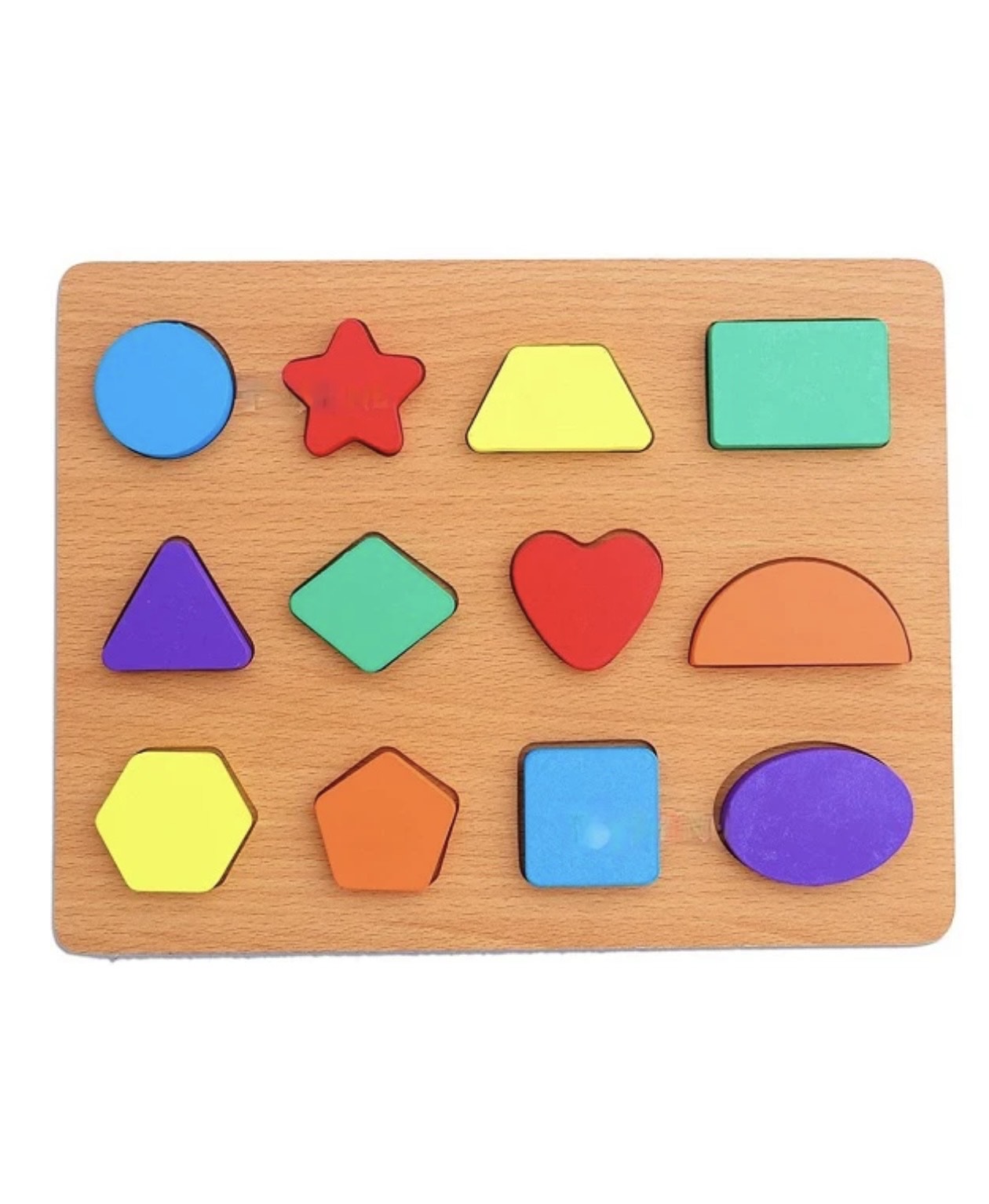 Wooden 3d Colorful Alphabets,Numbers & Shapes Sorting Boards