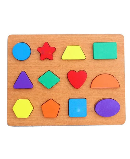 Wooden 3d Colorful Alphabets,Numbers & Shapes Sorting Boards