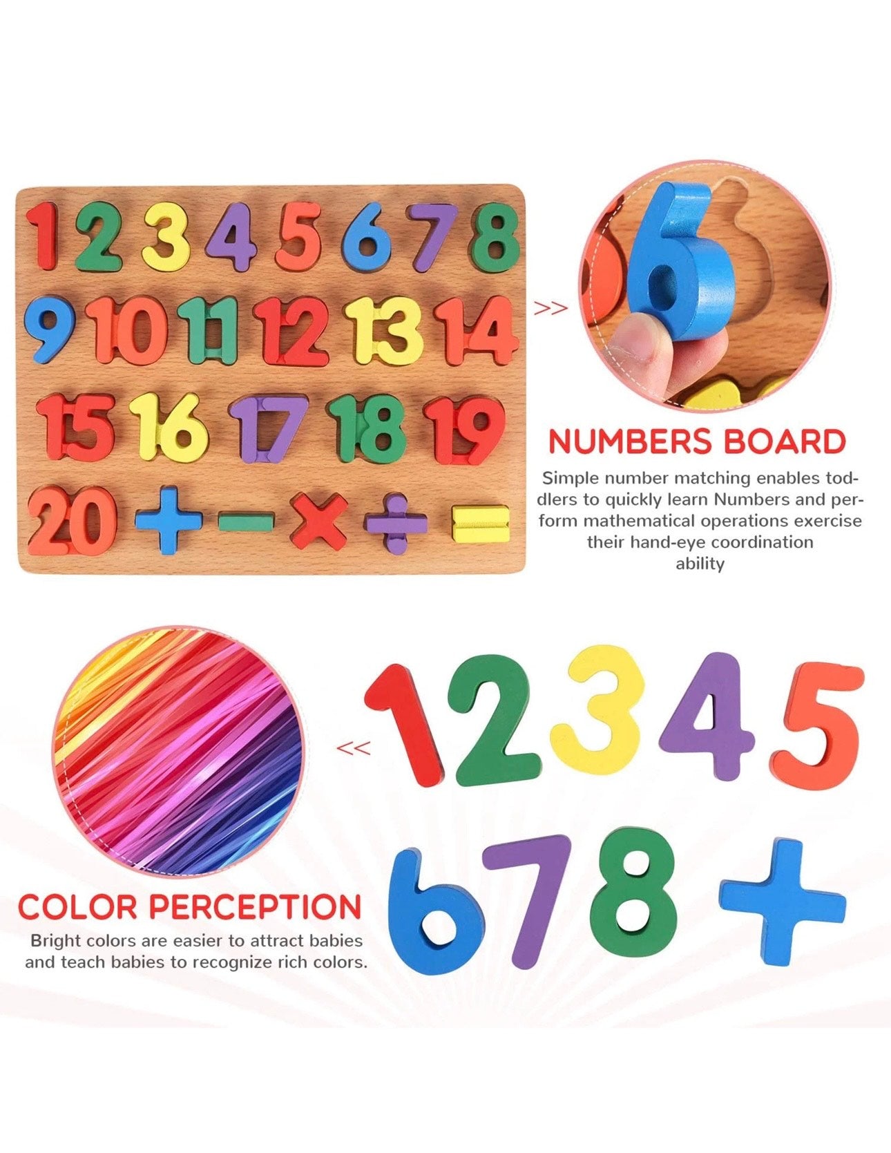 Wooden 3d Colorful Alphabets,Numbers & Shapes Sorting Boards