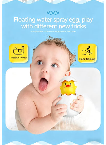 Yellow Duck Bath Sprinkler Toy, Baby Bathroom Water Play Shower Toy